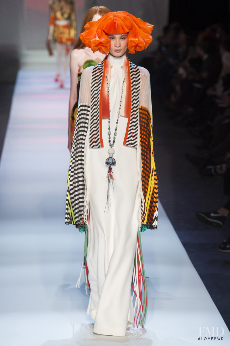 Katia Andre featured in  the Jean Paul Gaultier Haute Couture fashion show for Spring/Summer 2019