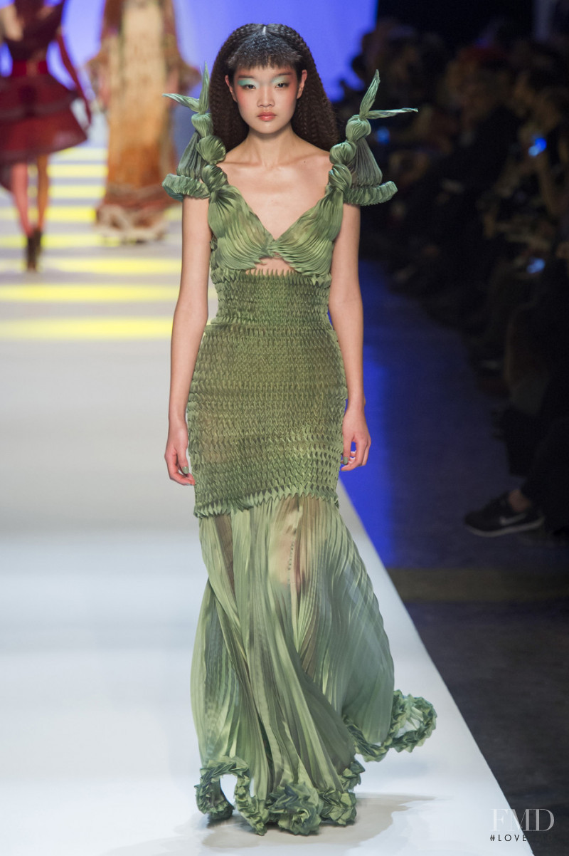 Youn Bomi featured in  the Jean Paul Gaultier Haute Couture fashion show for Spring/Summer 2019
