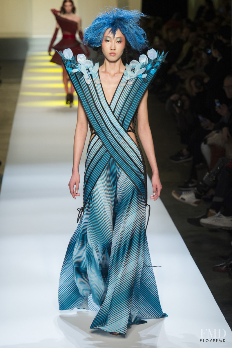 Xiao Yi Jiang featured in  the Jean Paul Gaultier Haute Couture fashion show for Spring/Summer 2019