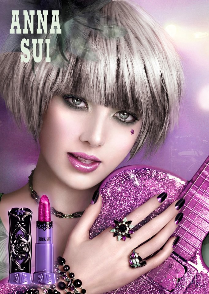 Agyness Deyn featured in  the Anna Sui Beauty advertisement for Autumn/Winter 2010