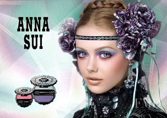 Frida Gustavsson featured in  the Anna Sui Beauty advertisement for Autumn/Winter 2010