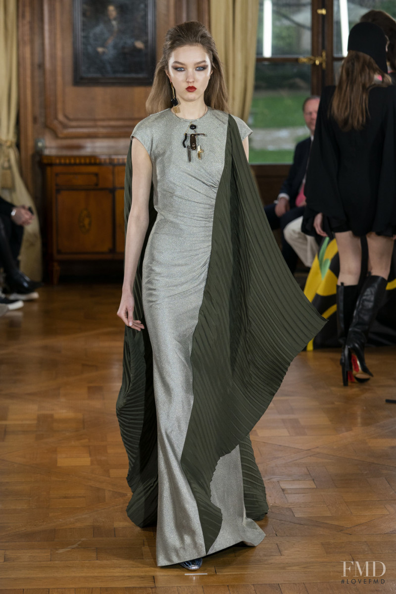 Nastya Cherkasova featured in  the Ronald van der Kemp fashion show for Spring/Summer 2019