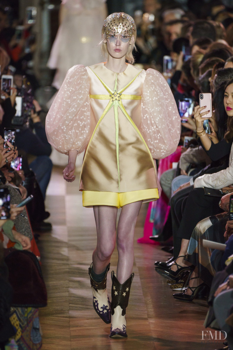 Halo Berge featured in  the Schiaparelli fashion show for Spring/Summer 2019