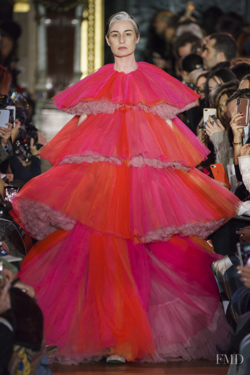 Erin O%Connor featured in  the Schiaparelli fashion show for Spring/Summer 2019