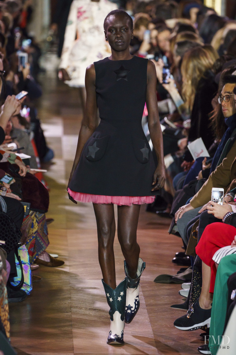 Alek Wek featured in  the Schiaparelli fashion show for Spring/Summer 2019