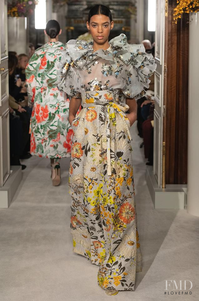 Alyssa Traore featured in  the Valentino Couture fashion show for Spring/Summer 2019