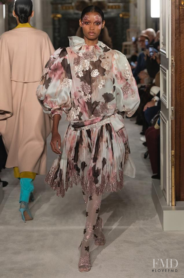 Blesnya Minher featured in  the Valentino Couture fashion show for Spring/Summer 2019