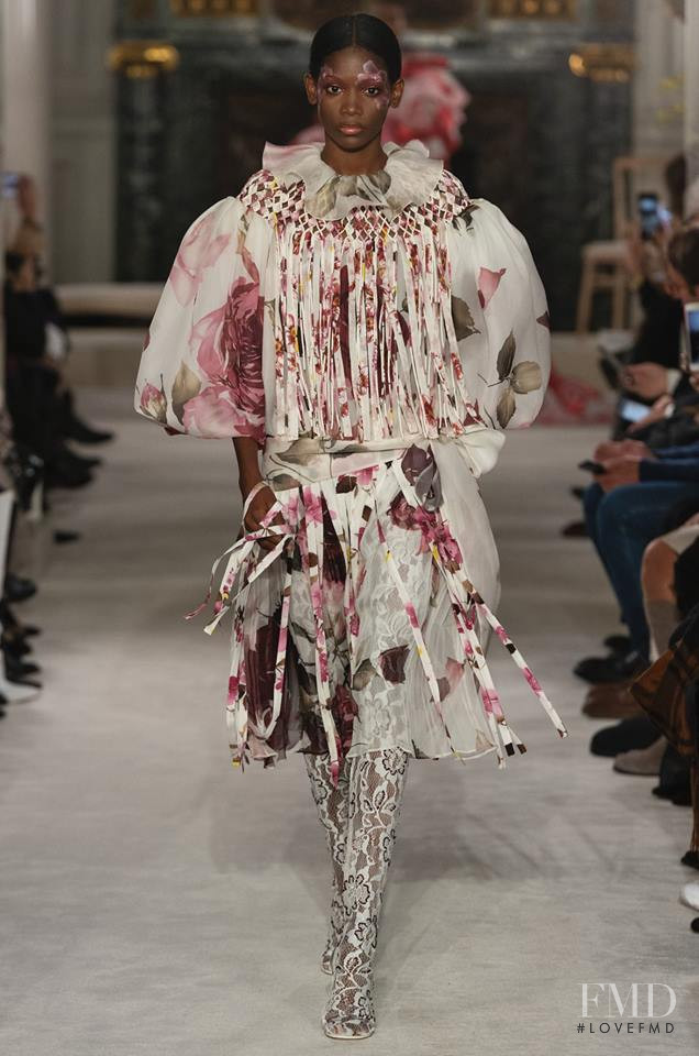 Elibeidy Dani featured in  the Valentino Couture fashion show for Spring/Summer 2019