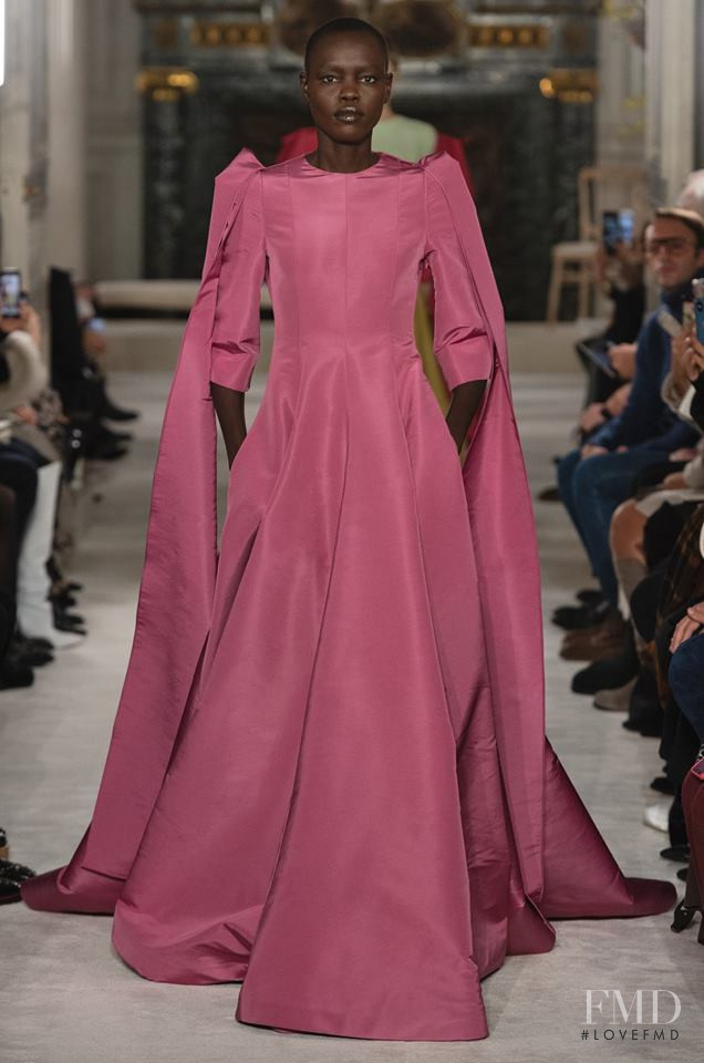 Grace Bol featured in  the Valentino Couture fashion show for Spring/Summer 2019