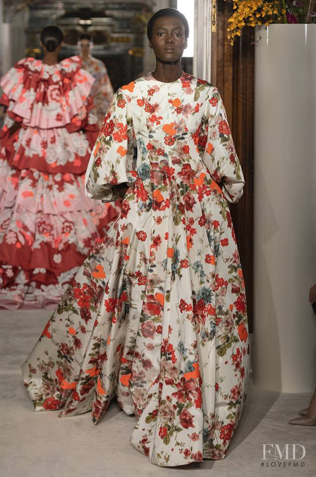 Rouguy Faye featured in  the Valentino Couture fashion show for Spring/Summer 2019