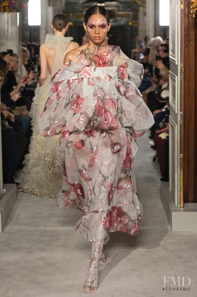 Hiandra Martinez featured in  the Valentino Couture fashion show for Spring/Summer 2019