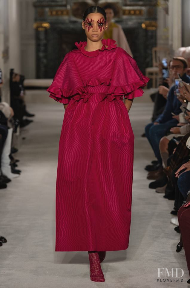 Lineisy Montero featured in  the Valentino Couture fashion show for Spring/Summer 2019