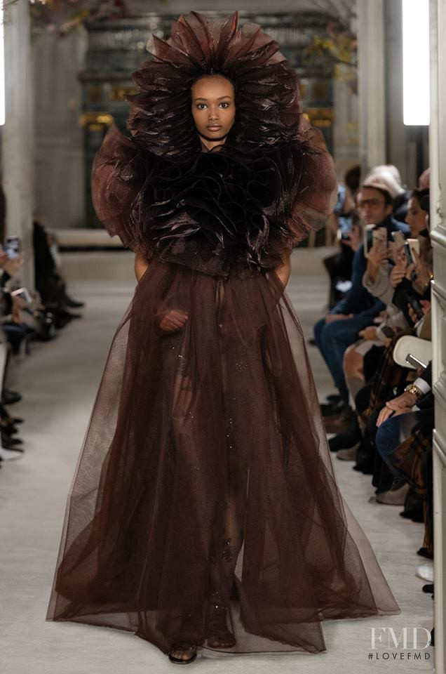 Ugbad Abdi featured in  the Valentino Couture fashion show for Spring/Summer 2019