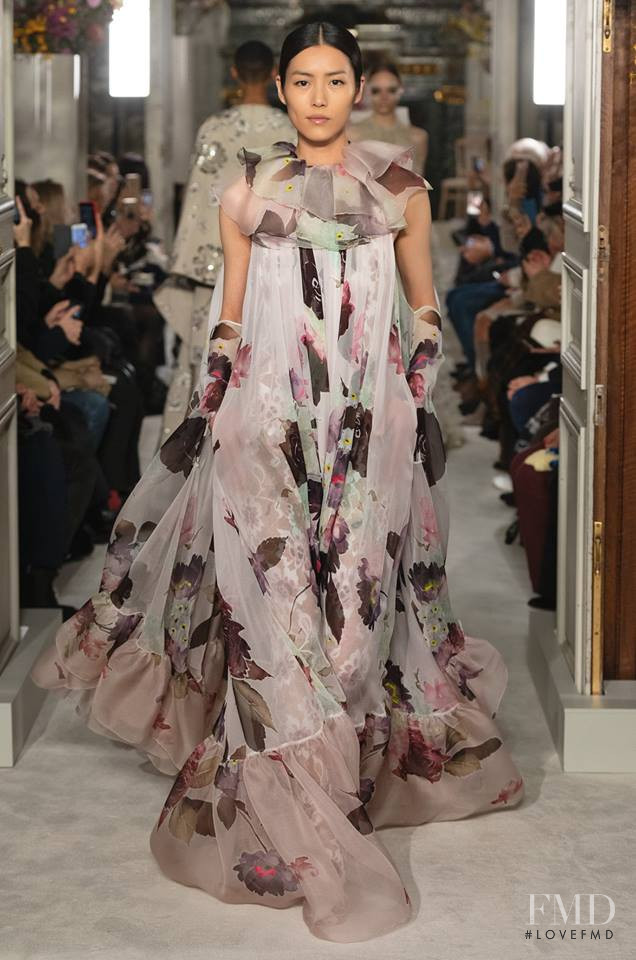 Liu Wen featured in  the Valentino Couture fashion show for Spring/Summer 2019