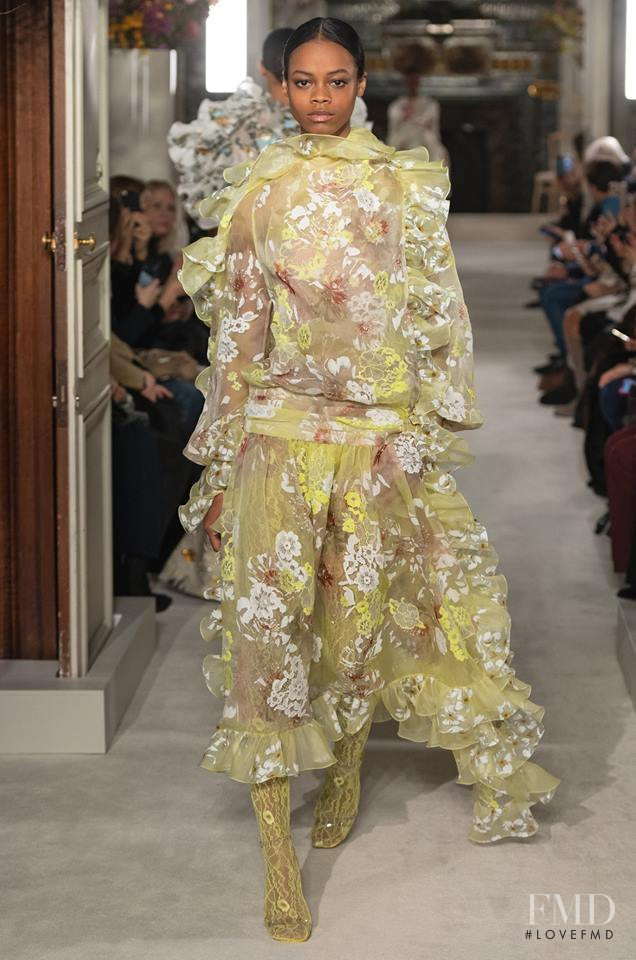 Aaliyah Hydes featured in  the Valentino Couture fashion show for Spring/Summer 2019
