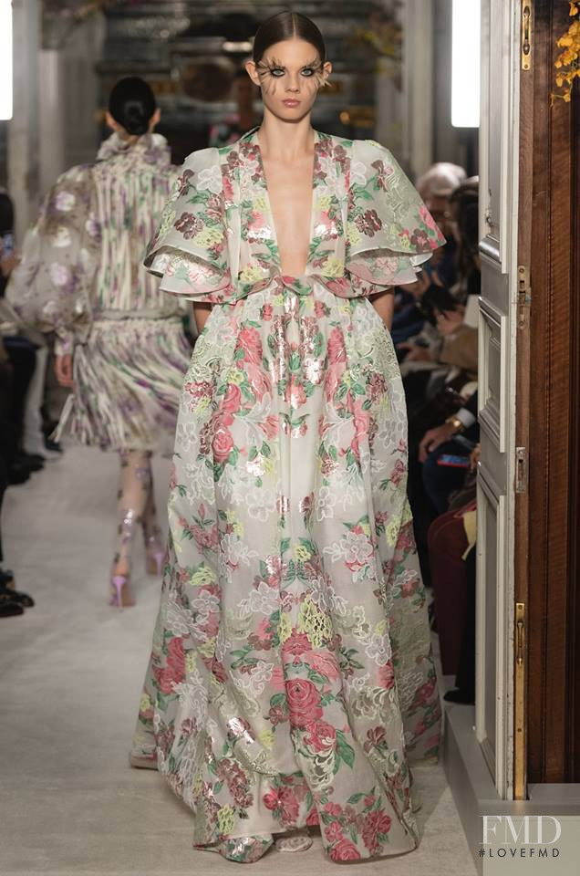 Julia Merkelbach featured in  the Valentino Couture fashion show for Spring/Summer 2019