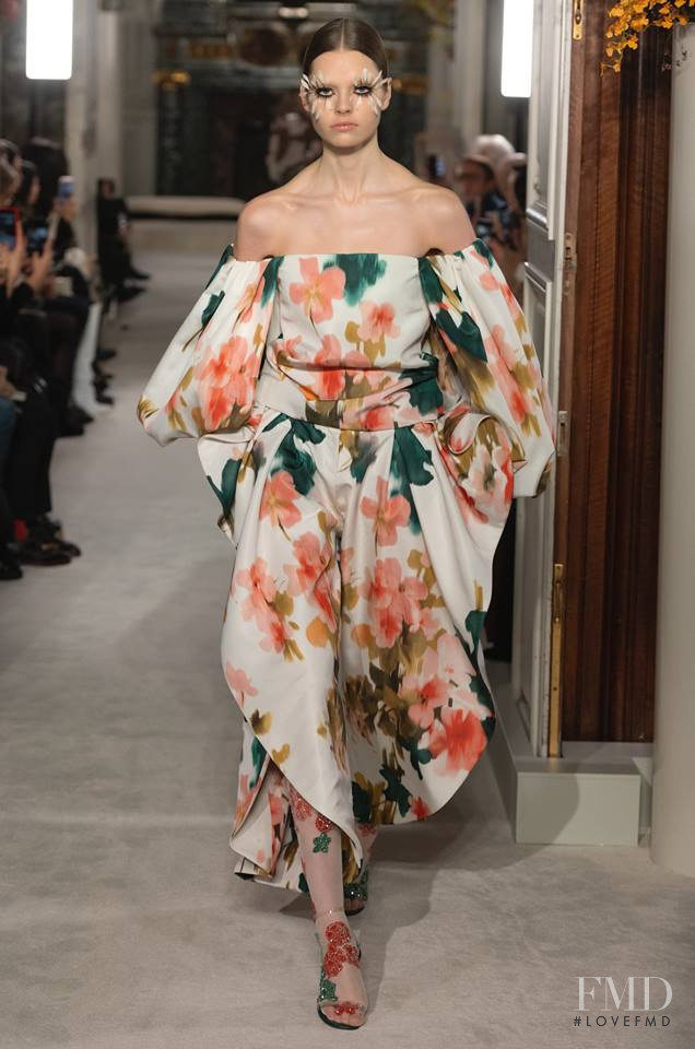 Maud Hoevelaken featured in  the Valentino Couture fashion show for Spring/Summer 2019