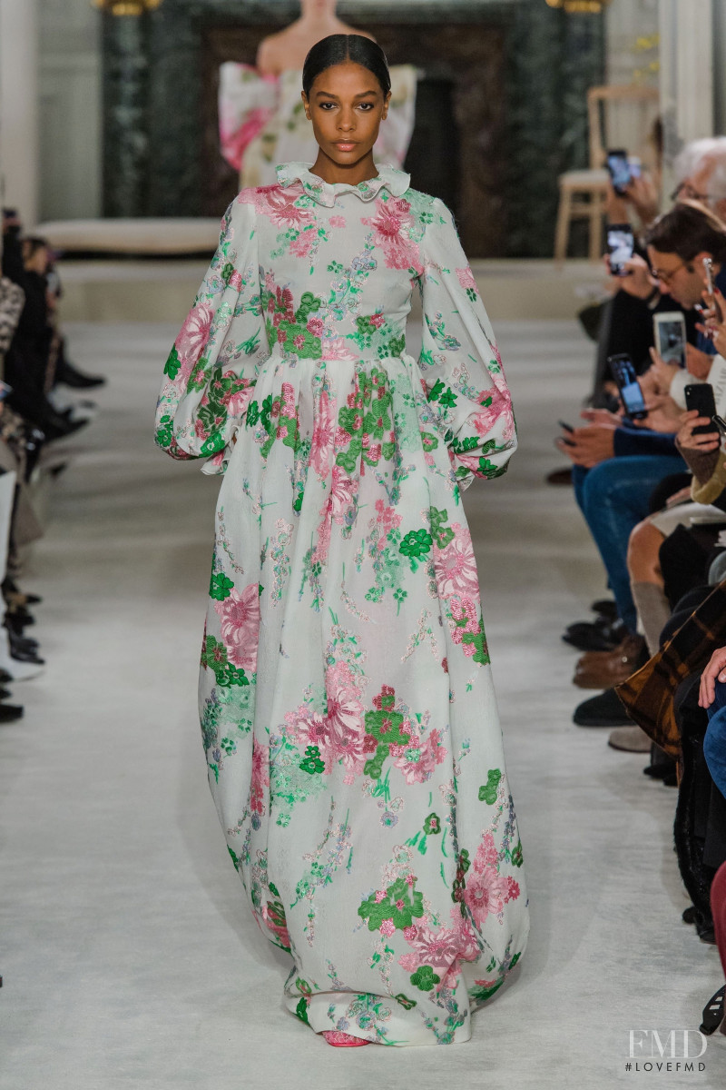 Karly Loyce featured in  the Valentino Couture fashion show for Spring/Summer 2019
