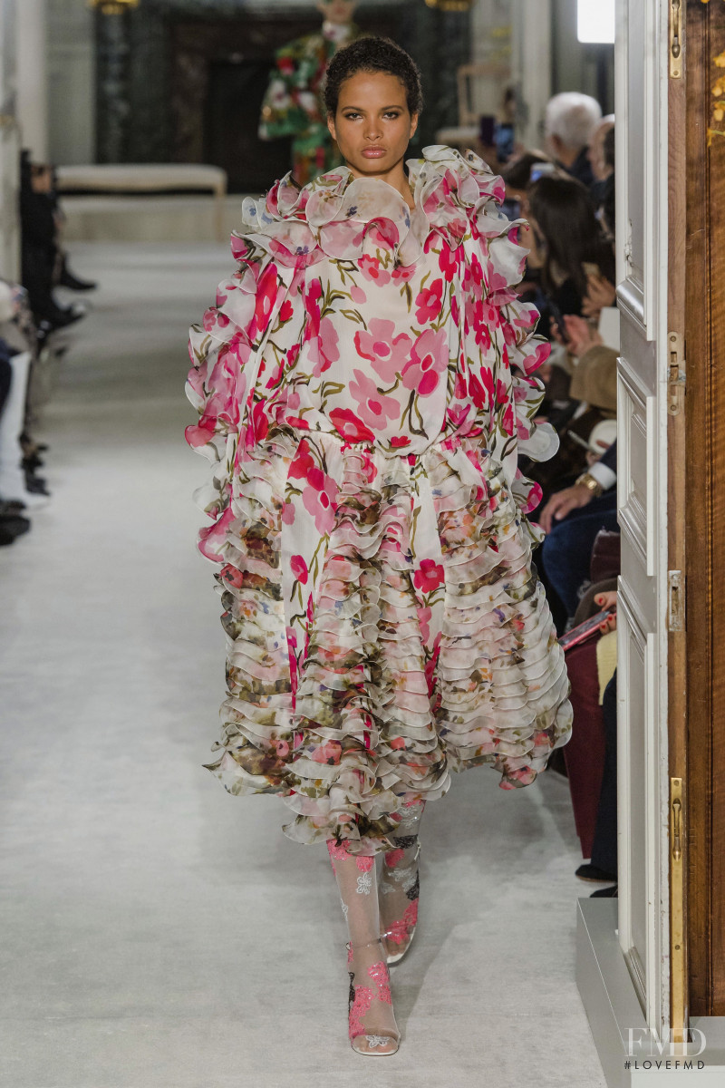 Litza Veloz featured in  the Valentino Couture fashion show for Spring/Summer 2019