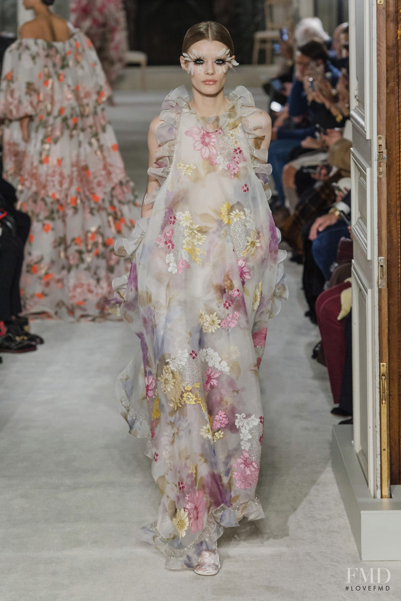 Kris Grikaite featured in  the Valentino Couture fashion show for Spring/Summer 2019