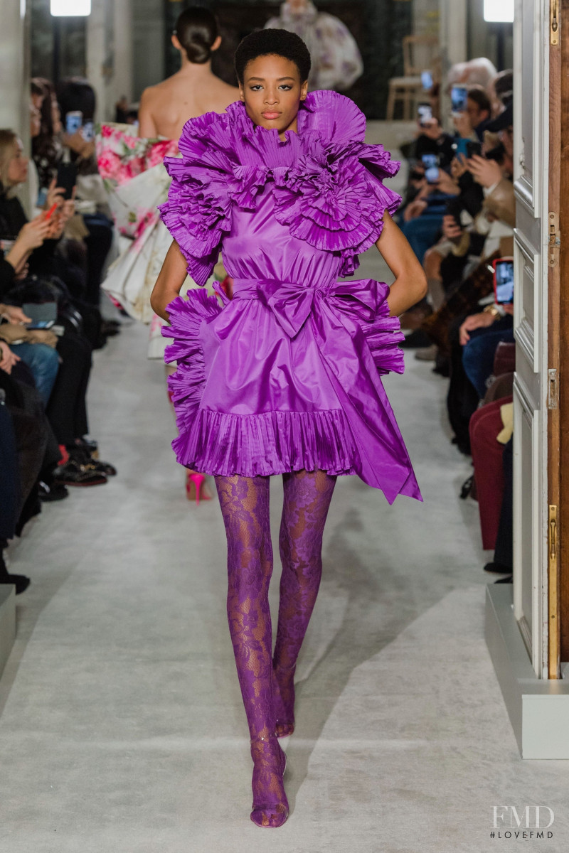 Janaye Furman featured in  the Valentino Couture fashion show for Spring/Summer 2019