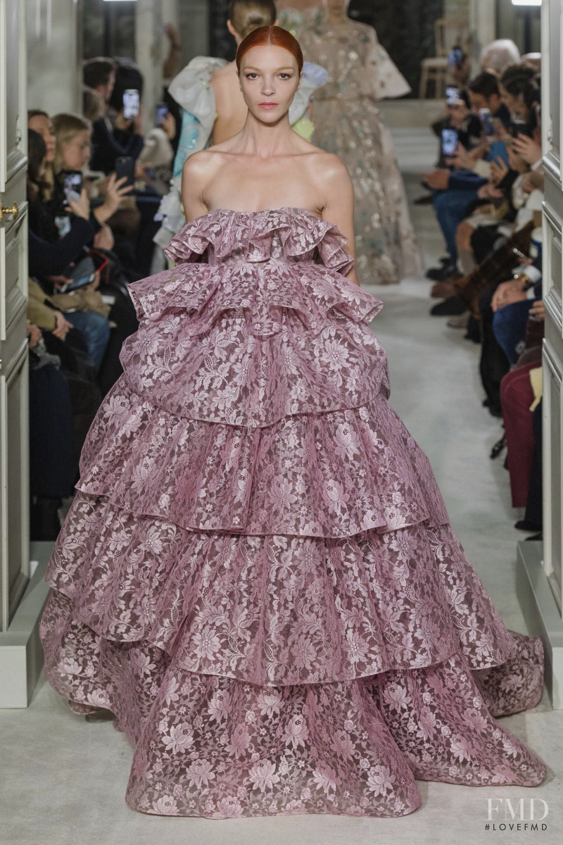 Mariacarla Boscono featured in  the Valentino Couture fashion show for Spring/Summer 2019