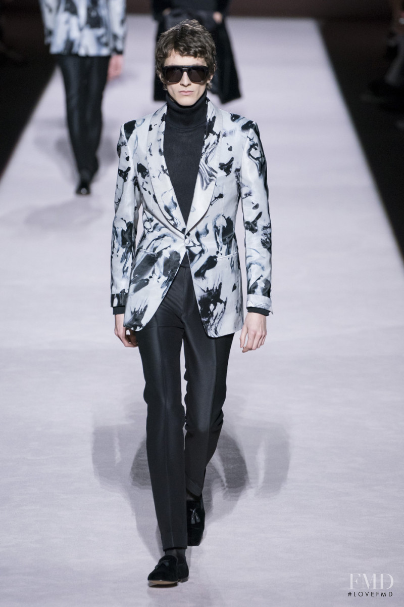 Henry Kitcher featured in  the Tom Ford fashion show for Autumn/Winter 2019