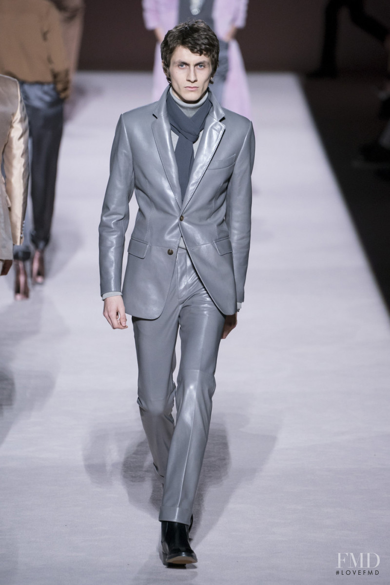 Henry Kitcher featured in  the Tom Ford fashion show for Autumn/Winter 2019