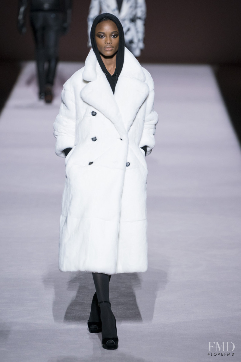 Mayowa Nicholas featured in  the Tom Ford fashion show for Autumn/Winter 2019