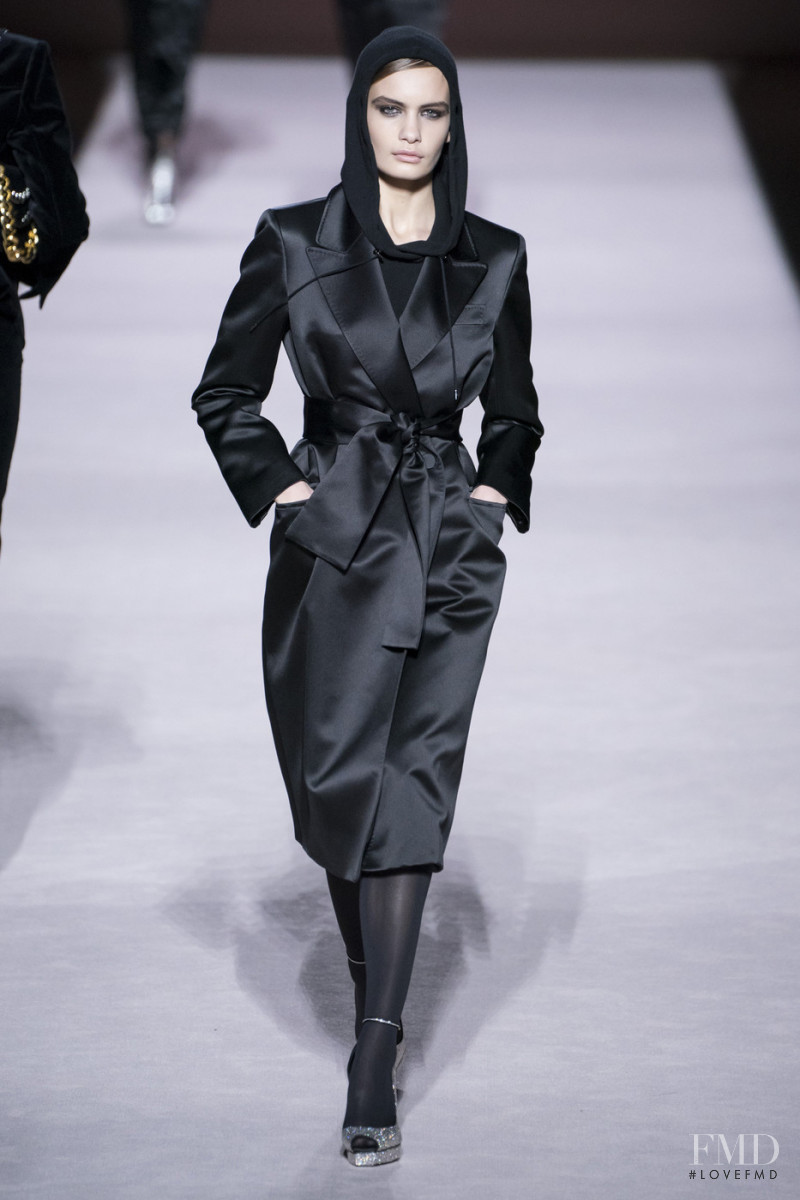 Nina Marker featured in  the Tom Ford fashion show for Autumn/Winter 2019