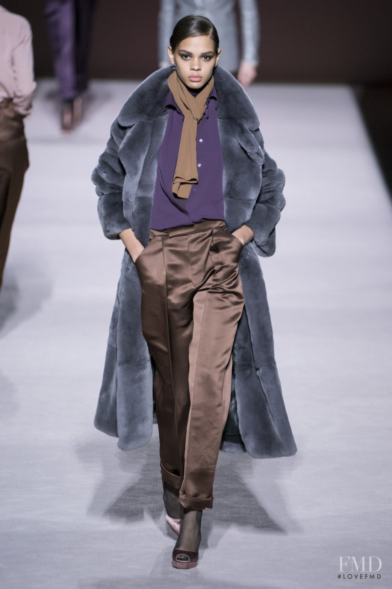 Hiandra Martinez featured in  the Tom Ford fashion show for Autumn/Winter 2019