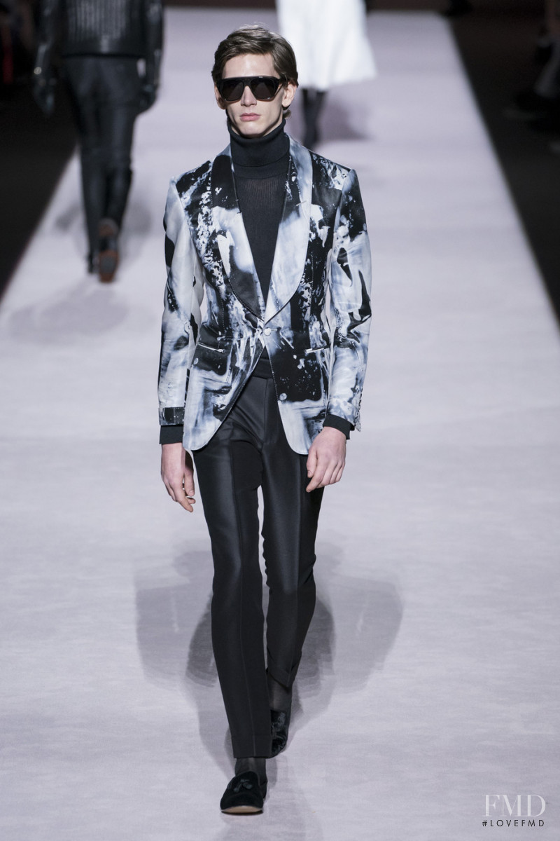 Erik van Gils featured in  the Tom Ford fashion show for Autumn/Winter 2019