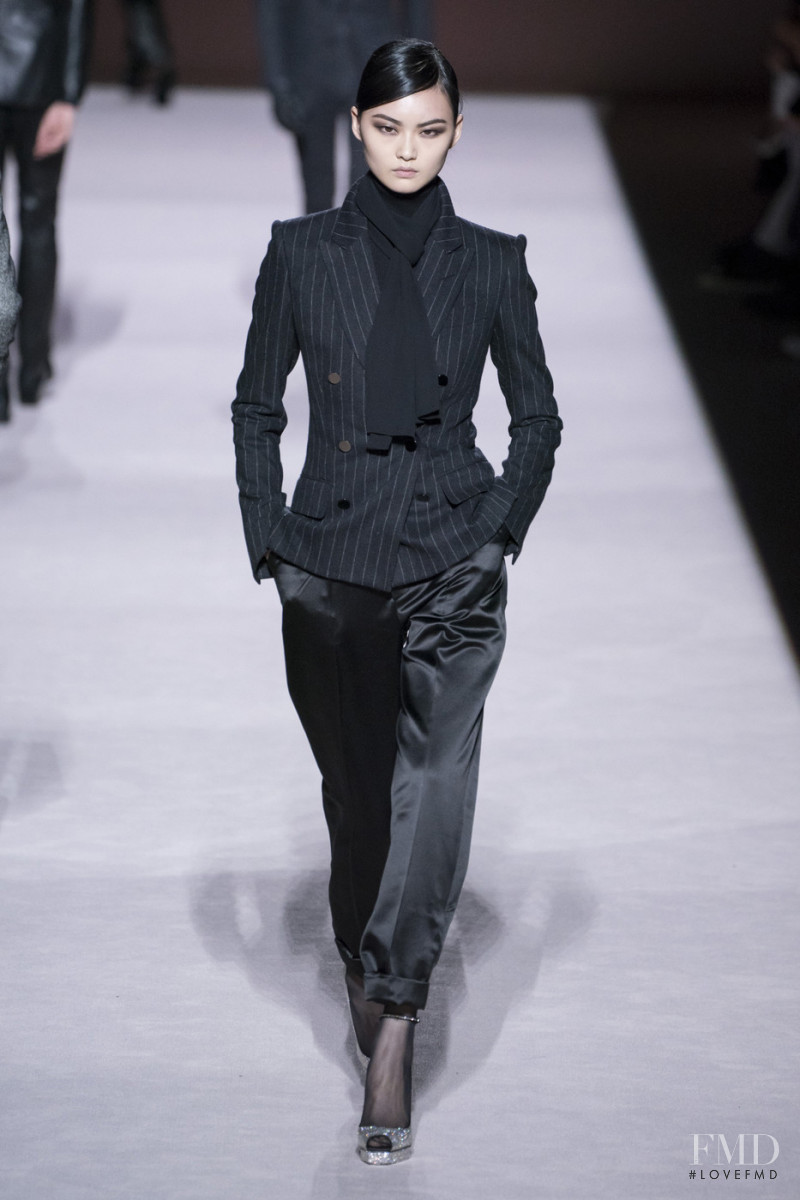 Cong He featured in  the Tom Ford fashion show for Autumn/Winter 2019