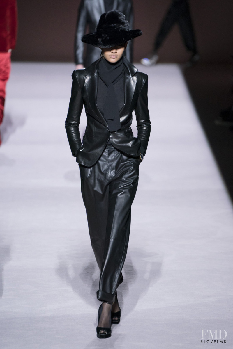 Anyelina Rosa featured in  the Tom Ford fashion show for Autumn/Winter 2019