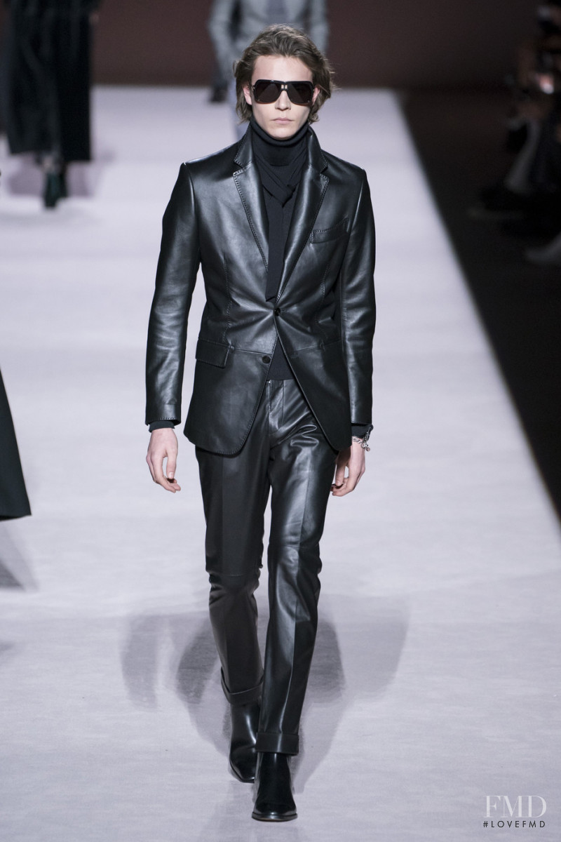 Alec Pollentier featured in  the Tom Ford fashion show for Autumn/Winter 2019