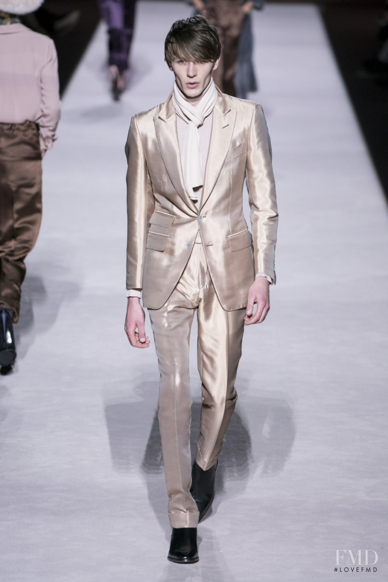 Finnlay Davis featured in  the Tom Ford fashion show for Autumn/Winter 2019