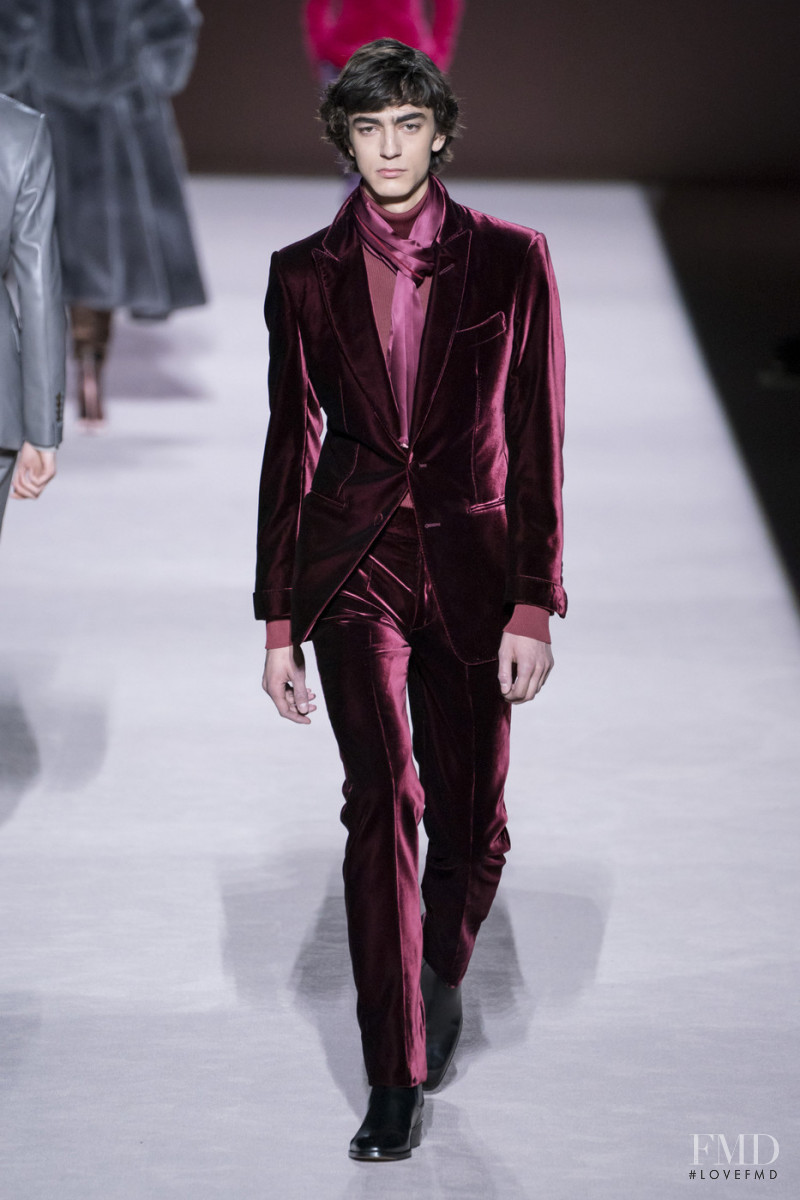 Gena Malinin featured in  the Tom Ford fashion show for Autumn/Winter 2019