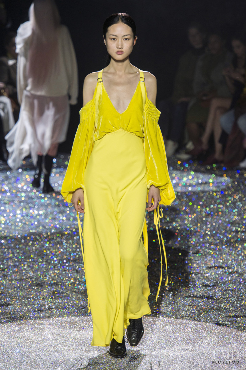 Jing Wen featured in  the Sies Marjan fashion show for Autumn/Winter 2019