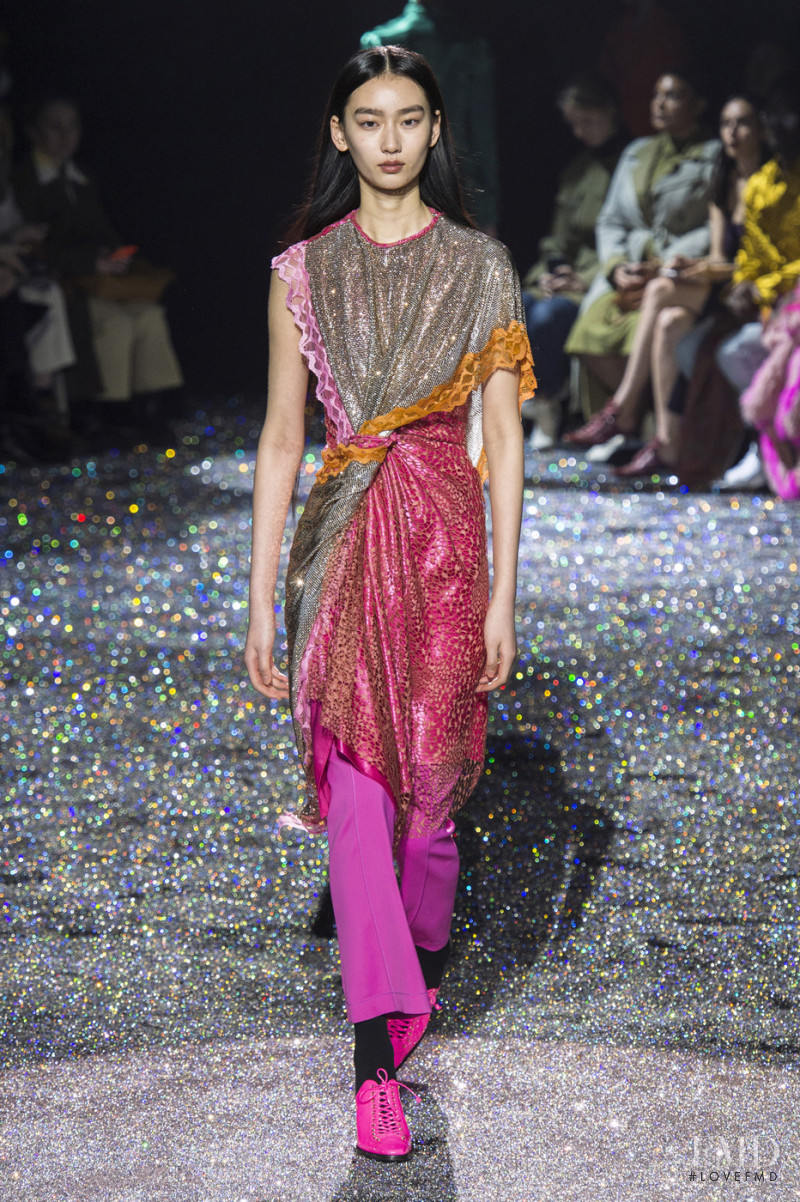 Ziwei Cao featured in  the Sies Marjan fashion show for Autumn/Winter 2019