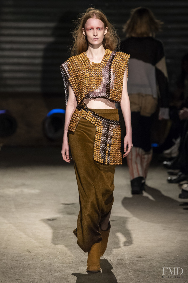 Victoria Schons featured in  the Eckhaus Latta fashion show for Autumn/Winter 2019