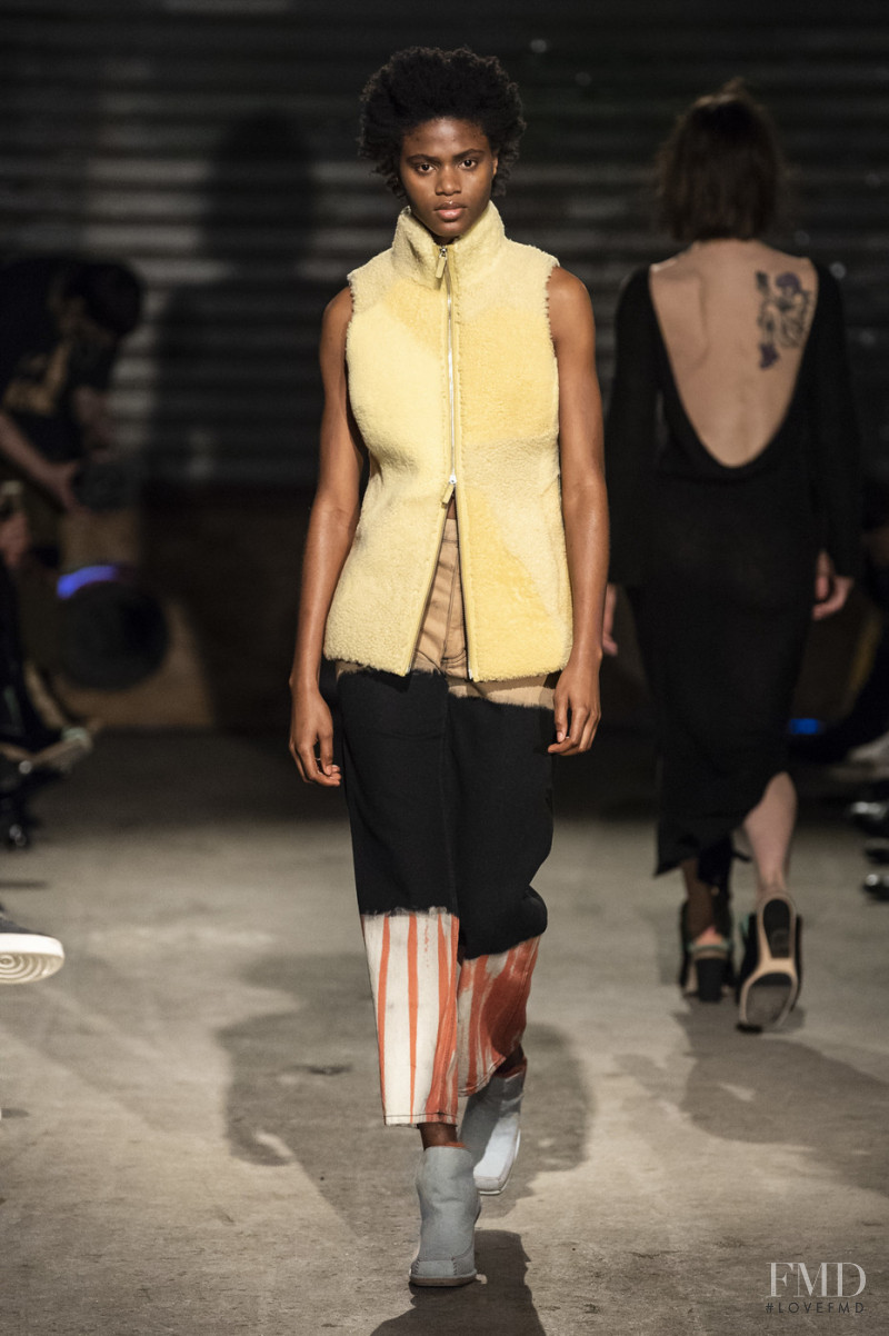 Imade Ogbewi featured in  the Eckhaus Latta fashion show for Autumn/Winter 2019