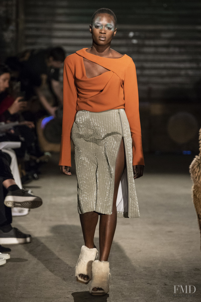 Magne Ndiaye featured in  the Eckhaus Latta fashion show for Autumn/Winter 2019