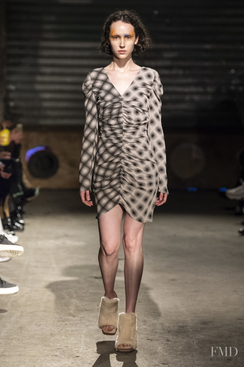 Charlotte ODonnell featured in  the Eckhaus Latta fashion show for Autumn/Winter 2019