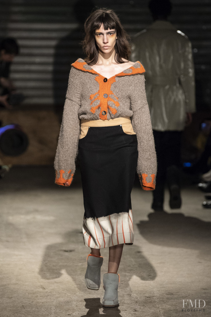 Leslie Bembinster featured in  the Eckhaus Latta fashion show for Autumn/Winter 2019