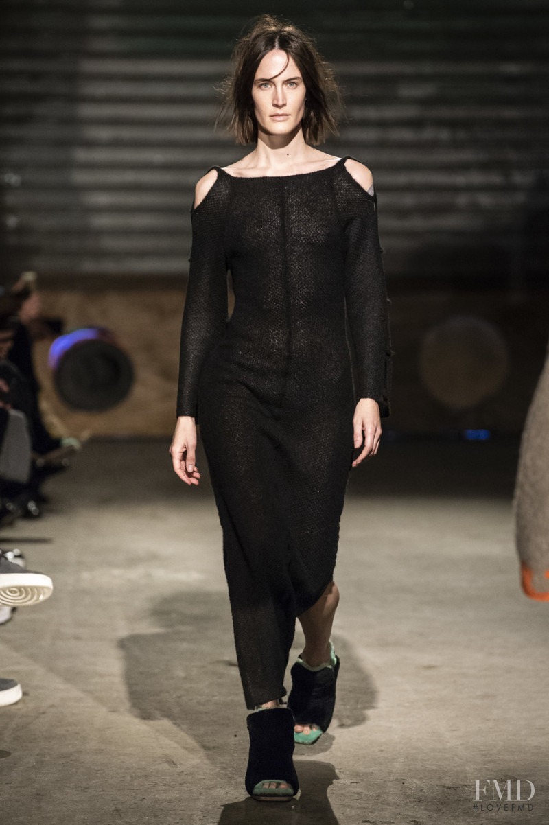 Jane Moseley featured in  the Eckhaus Latta fashion show for Autumn/Winter 2019