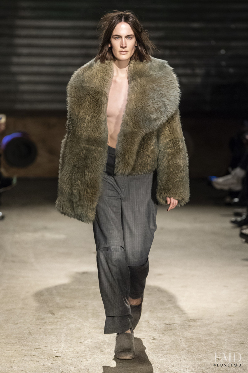 Jane Moseley featured in  the Eckhaus Latta fashion show for Autumn/Winter 2019