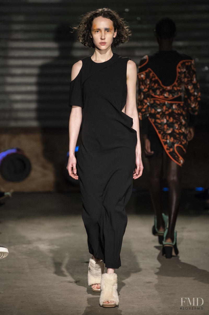 Charlotte ODonnell featured in  the Eckhaus Latta fashion show for Autumn/Winter 2019