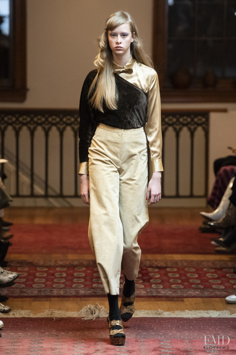 Noa Abbenhuis featured in  the Maryam Nassir Zadeh fashion show for Autumn/Winter 2019
