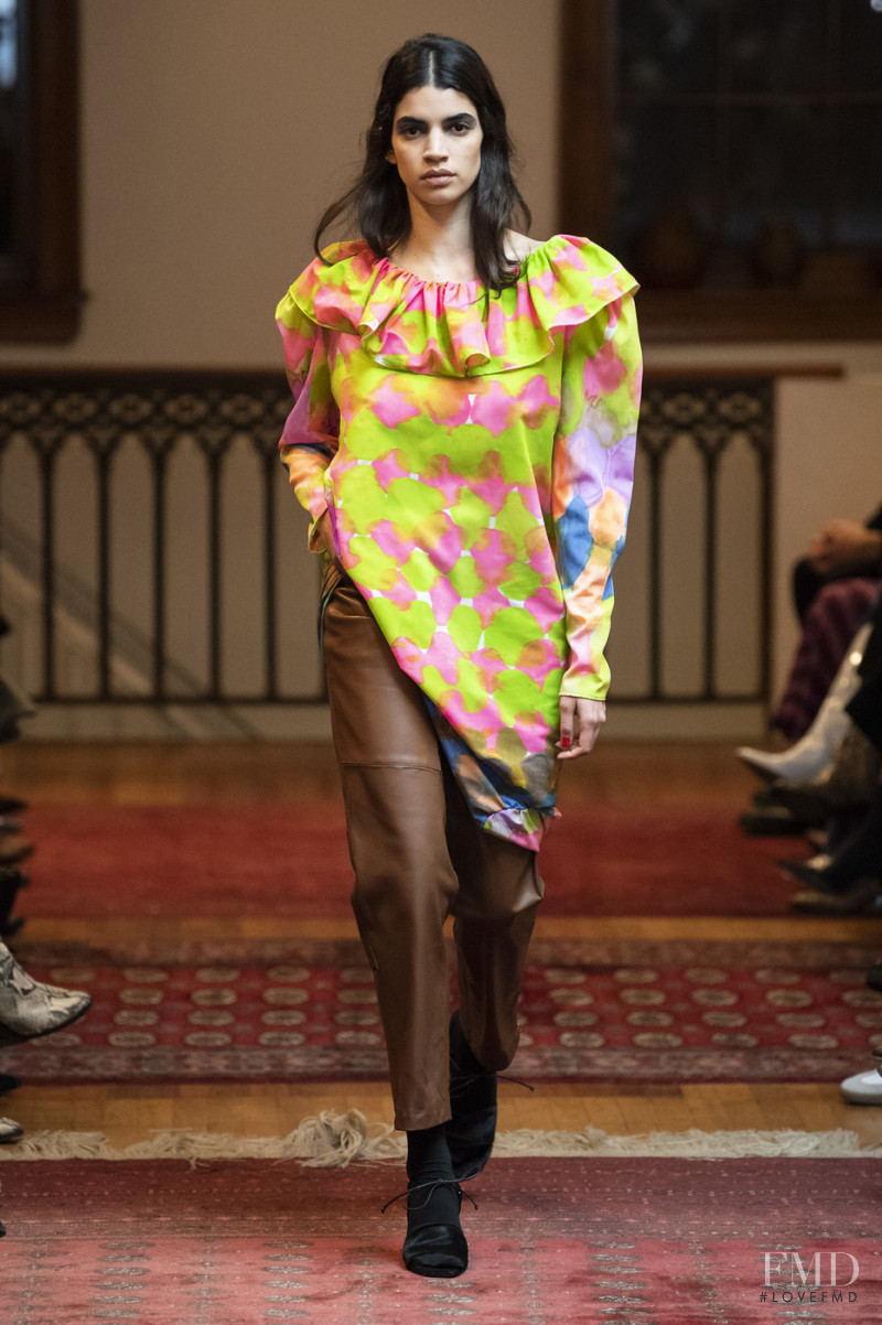 Irene Guarenas featured in  the Maryam Nassir Zadeh fashion show for Autumn/Winter 2019