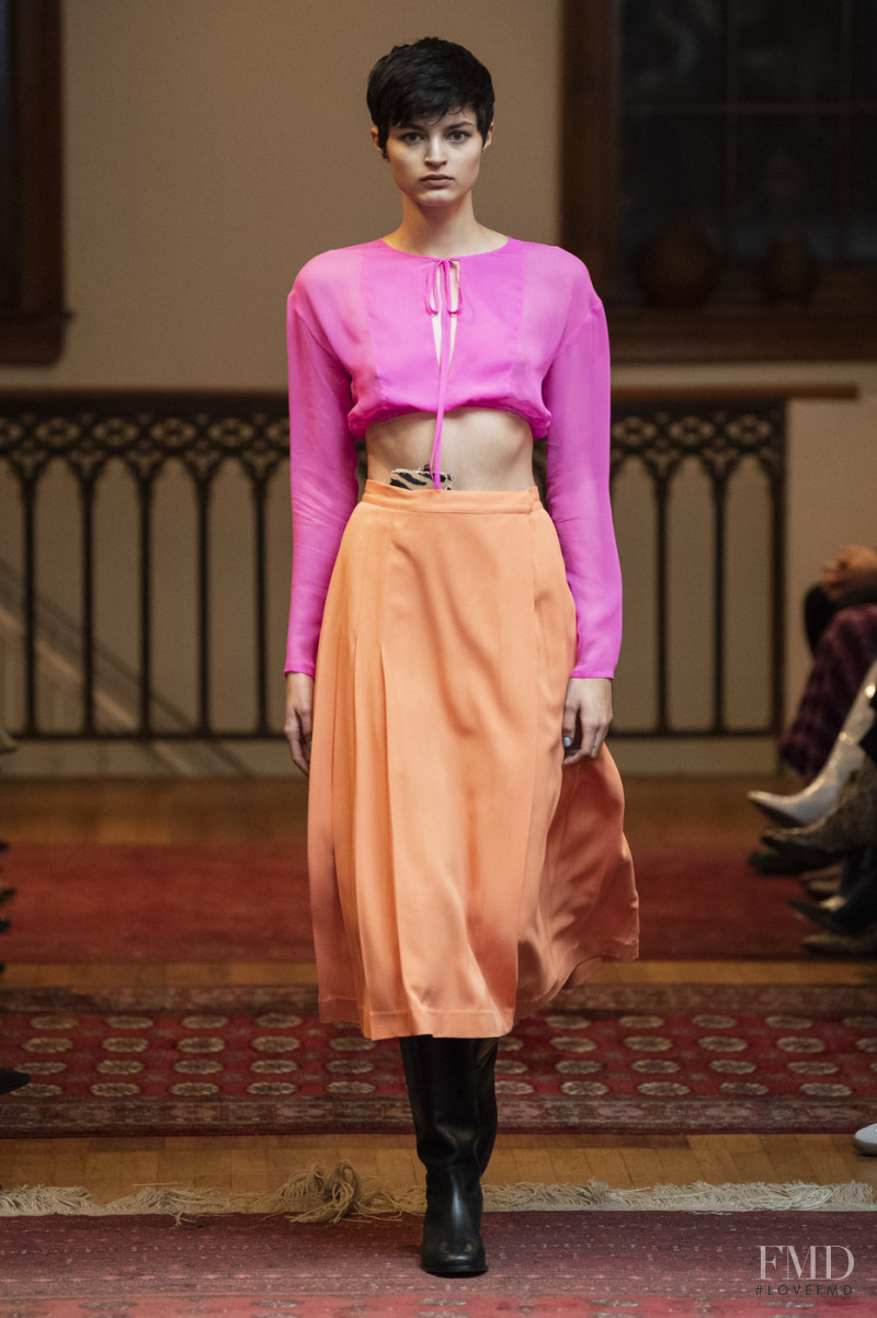 Isabella Emmack featured in  the Maryam Nassir Zadeh fashion show for Autumn/Winter 2019